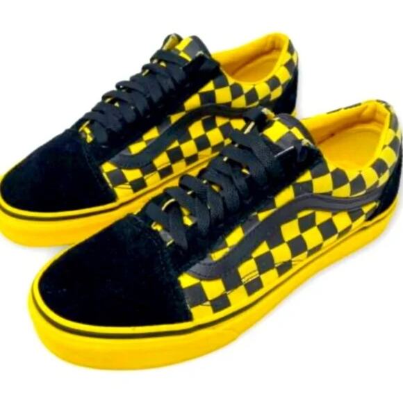 Vans Other - Old School Yellow and Black Checked With Suede Vans Men's Size 7 Womens 8.5